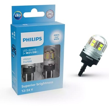 Żarówki Philips LED Ultinon Pro7000 W21/5W CU70 12/24V