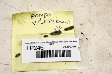 LP246 OPEL ASTRA K V 1.6D ČERPADLO VSTŘIKOVAČE 55495426