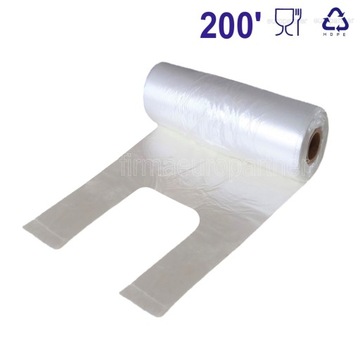 Reklamówki foliowe jednorazowe zrywki NA ROLCE a'200 GIGA 5kg HDPE Premium