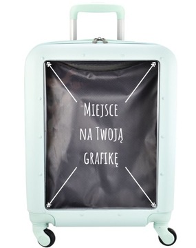 Walizka podróżna - WŁASNE ZDJĘCIE - miętowa