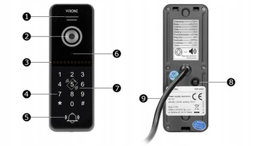 ВИДЕОИНТЕРФОН WiFi 7 ДЮЙМОВ FULL HD ШИФРОВАТЕЛЬ RFID-КОДА ИСТОЧНИК ПИТАНИЯ DIN