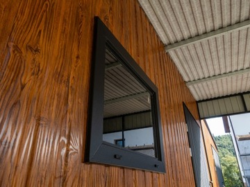 Жестяной гараж с крышей / под дерево / гаражи из листового металла TRANSTAL