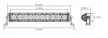 СВЕТОДИОДНАЯ РАБОЧАЯ ФАРА КОМБИНИРОВАННАЯ ВНЕДОРОЖНАЯ 120Вт 12В 24В