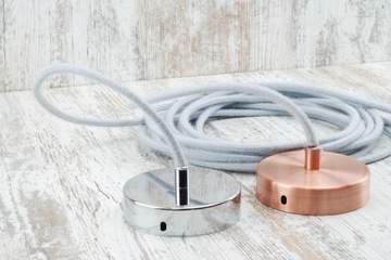 Серый хлопковый шнур с натуральной ретро-плетёнкой.