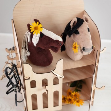 Деревянная подставка для двух лошадей Hobby Horse.
