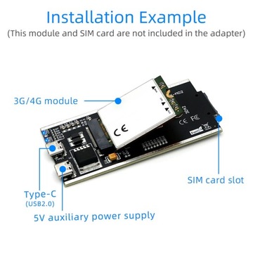 Модуль 3G 4G к адаптеру модуля USB 2.0 NGFF M.2