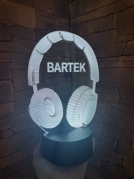 3D светодиодный ночник, цвета, пульт дистанционного управления, наушники IMIE