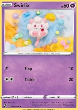 Oryginalna Karta Pokemon Silver Tempest - Swirlix SIT 083