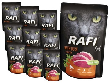 RAFI SASZETKA KARMA DLA KOTA Z KACZKĄ 10 x 100g