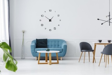 НАСТЕННЫЕ ЧАСЫ большие серебряные 3D наклейки современные большие 7-130 см DIY