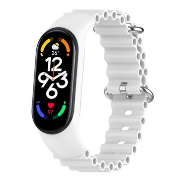 PASEK BRANSOLETA OPASKA DO XIAOMI MI BAND 3/4/5/6/7 - WHITE