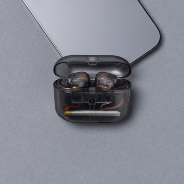 Bluetooth-наушники JLab TWS Go Air Pop Clear BT5.1, прозрачные.