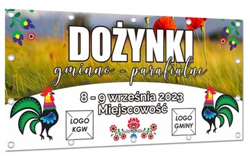 BANER REKLAMOWY 200x100cm DOŻYNKI GMINNE SZABLONY
