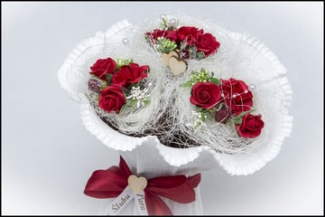 СВАДЕБНЫЙ ПОДАРОЧНЫЙ БУКЕТ ИЗ 3-Х ПОЛОТЕНЦИЙ