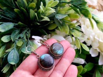 Серьги _ Лабрадорит _ Индия _ ручная работа_ 7