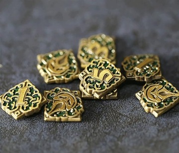 POCZYTALNOŚĆ SANITY 1 ZESTAW 10 METALOWYCH MONET ZAMIENNIK DO ARKHAM HORROR