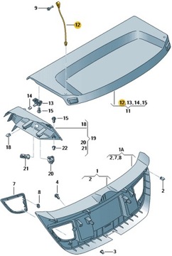 PROVÁZEK TÁHLO POLIČKY KUFRU SEAT LEON II