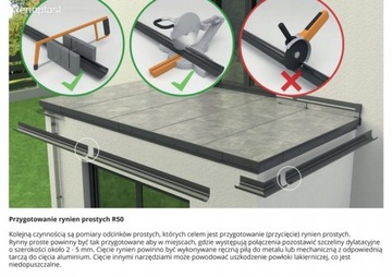 Rynna Renoplast R50 2mb GRAFITOWA