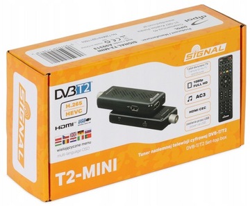 МИНИ-ТЮНЕР СИГНАЛА DVB-T2, ДЕКОДЕР H.265 HEVC FullHD