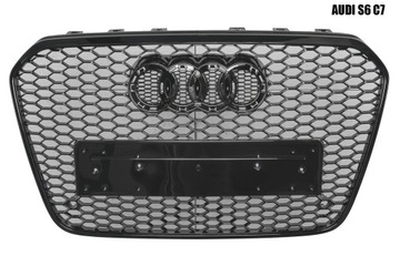 AUDI S6 C7 2011-2015 GRILL STYLIZACJA RS6 CZARNY