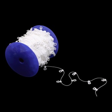 Наденьте веревку на рейку ПВХ каждые 8 ​​см, белая, 1 метр.