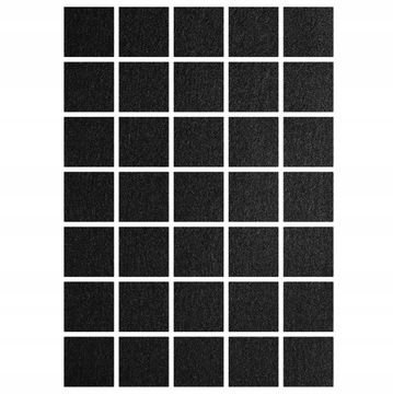 FILCOWE PODKŁADKI SAMOPRZYLEPNE FILC 2,5X2,5 CM 35 SZTUK CZARNE