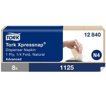Tork Xpressnap 12840 — Натуральные диспенсерные салфетки Advanced, прозрачные