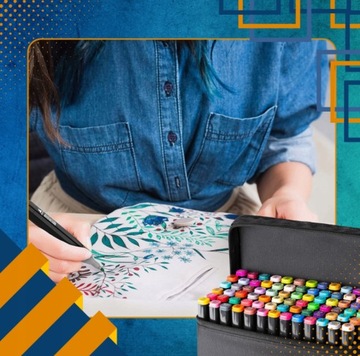 АЛКОГОЛЬНЫЕ МАРКЕРЫ 80 ШТ. Маркеры Маркеры Двусторонние маркеры Pro + СУМКА