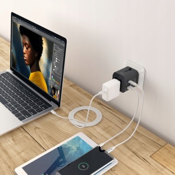 AUKEY PA-TA01 ładowarka podróżna przejściówka UK USA EU AUS CHN 150 krajów