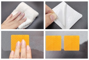 Лента самоклеящаяся светоотражающая контурная желтая 1м предупреждающая 5х5см