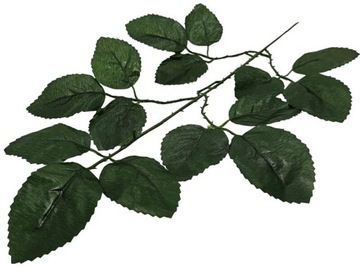 LIŚĆ 47 CM LIŚCIE SZTUCZNE KWIATY ROŚLINY GAŁĄZKA RÓŻA