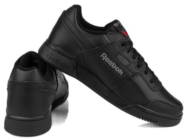 REEBOK WORKOUT PLUS MĘSKIE CZARNE BUTY SNEAKERSY SPORTOWE SKÓRZANE r. 43