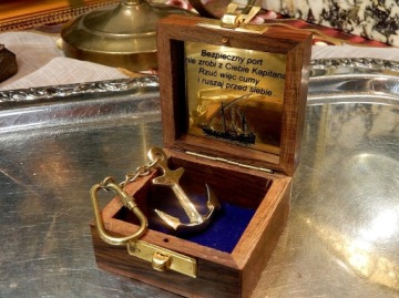 ПОДАРОК ​​ДЛЯ МОРЯКА РУЛЕВЫЙ БРЕЛОК С ЯКОРЕМ С ГРАВИРОВКОЙ