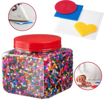 Koraliki do prasowania 13000 szt Foremki Szablony IKEA PYSSLA Zestaw 0,6 kg