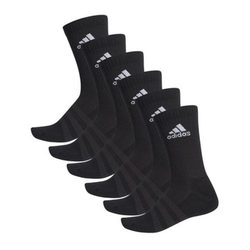 ADIDAS SKARPETY DŁUGIE STRIPES r.47-50 CZARNE 6PAK