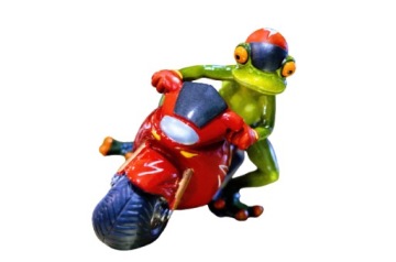 ŻABA NA MOTOCYKLU - FIGURKA