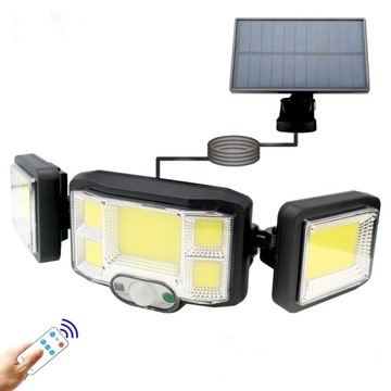 LAMPA SOLARNA KABEL Z CZUJNIKIEM RUCHU 180 COB LED