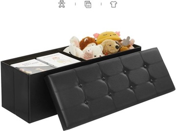 СКАМЬЯ PUFA ЧЕРНАЯ ЭКО КОЖА 110 см