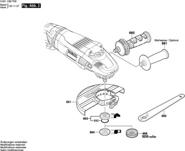 Электронный модуль Bosch для углошлифовальной машины GWS 26-230 LVI 1607233552