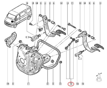 ПЕДАЛЬ СЦЕПЛЕНИЯ SPRING MASTER II MOVANO ORIGINAL
