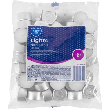 BISPOL podgrzewacze świeczki Tealight 8h 50szt