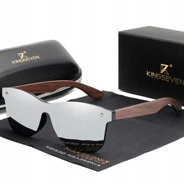МУЖСКИЕ СОЛНЦЕЗАЩИТНЫЕ ОЧКИ KINGSEVEN ДЕРЕВЯННЫЕ ПОЛЯРИЗОВАННЫЕ UV400 + ЧЕХОЛ