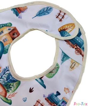 Детский хлопковый нагрудник на липучке, размер S маленький.