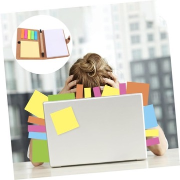 1 комплект блокнота с комбинированной липкой подушечкой из крафт-бумаги N