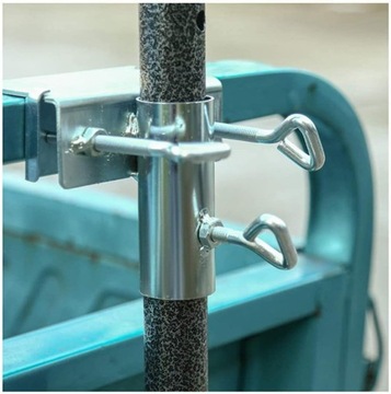 UCHWYT NA PARASOL OGRODOWY MOCOWANIE FLAGI ZACISK STABILNY STOJAK NA PORĘCZ