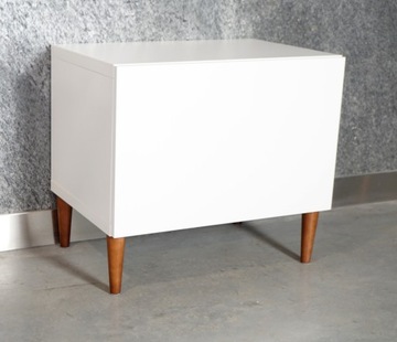 Nogi Nóżki Drewniane orzech 10 cm + blachy zestaw