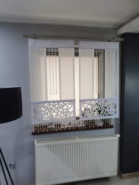 красивые ажурные шторы-панели из бисера.