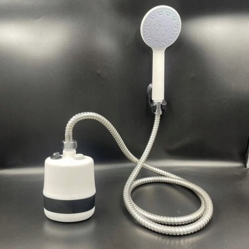 PRYSZNIC CAMPINGOWY z Wbudowaną BATERIĄ TURYSTYCZNY Pompa AKUMULATOR USB