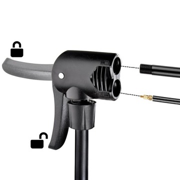 КОМПАКТНЫЙ ВЕЛОСИПЕДНЫЙ НАСОС НА НОЖАХ С МАНОМЕТРОМ