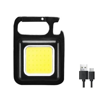 Mini LED 1500LM Flashlight Work Light lamp Portable Pocket Keychains USB Re